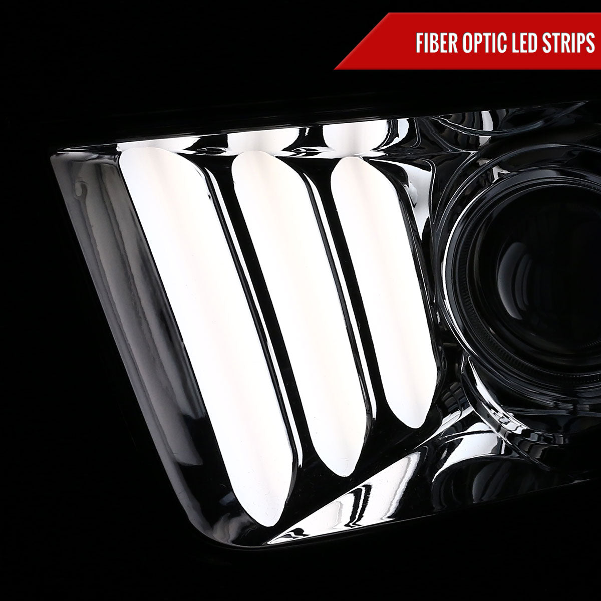 Spec-D 05-09 Ford Mustang LED Bar Projector Headlights Chrome