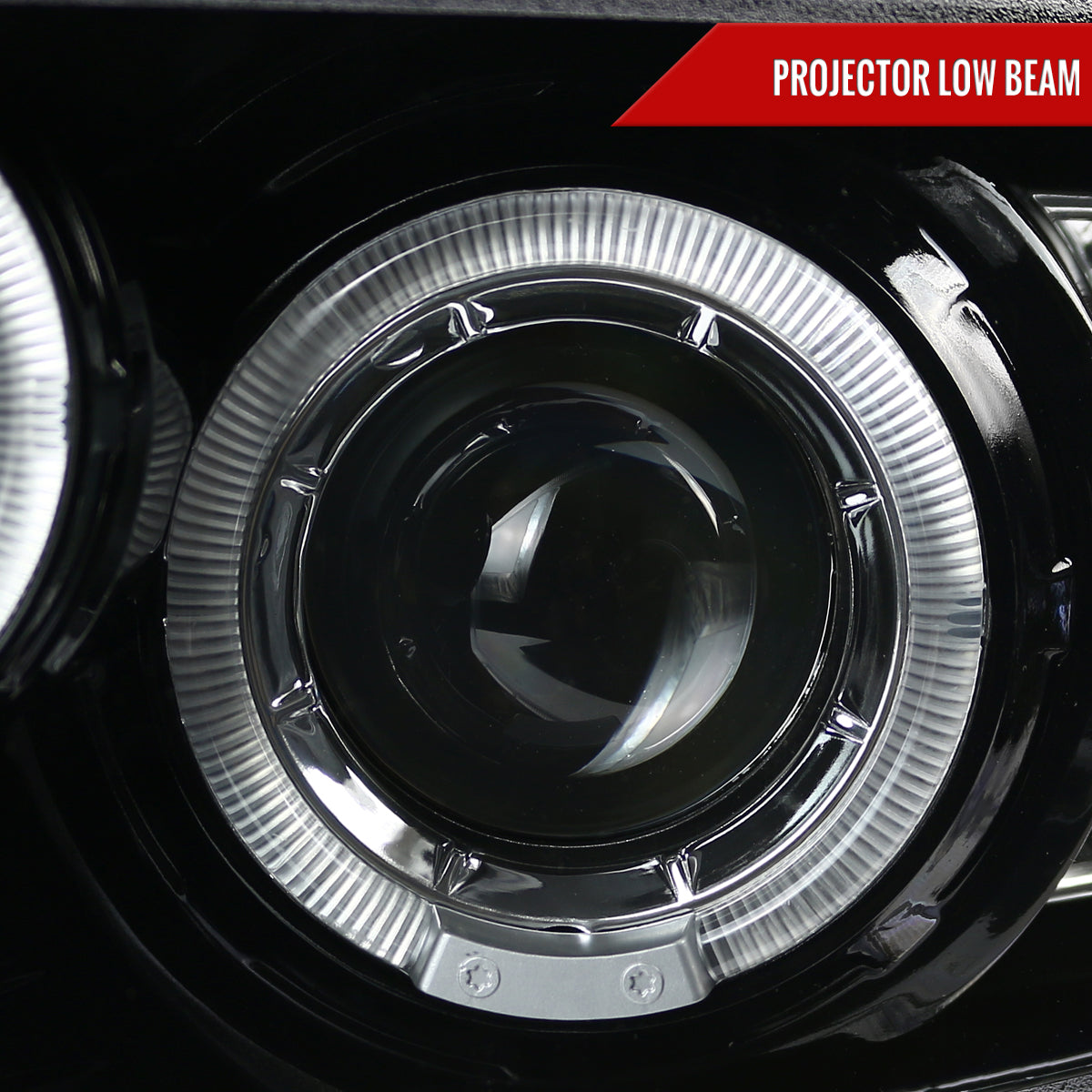Spec-D 10-14 Ford Mustang Headlights Dual Projector Jet Black/Clear