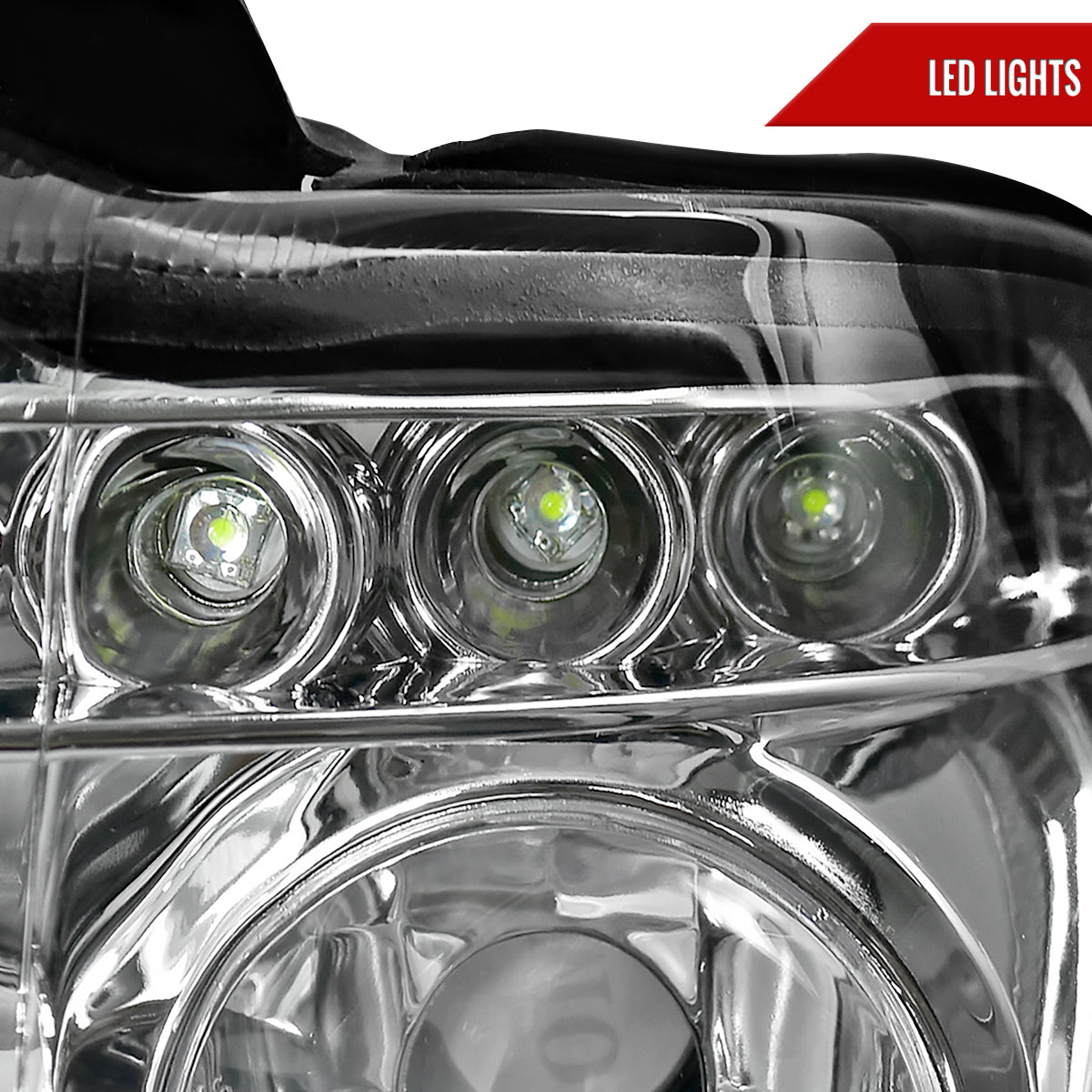 Spec-D 01-03 BMW E53 X5 Dual Halo Projector Headlights Chrome