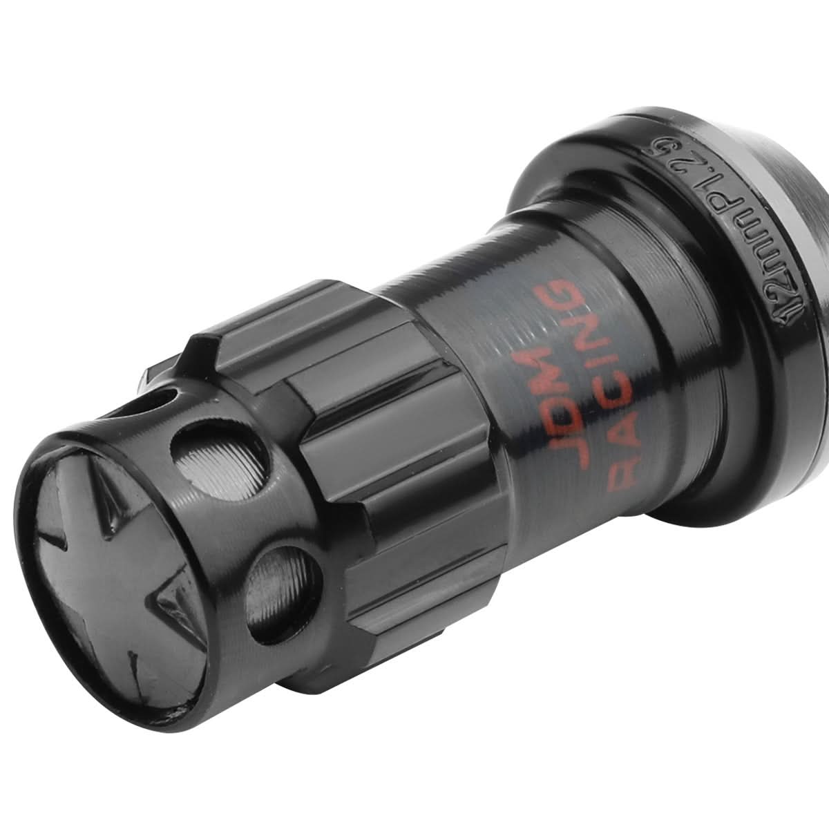 M12 x 1.25 Aluminum Lug Nuts Set - 45mm Closed End with Locks - Aluminum