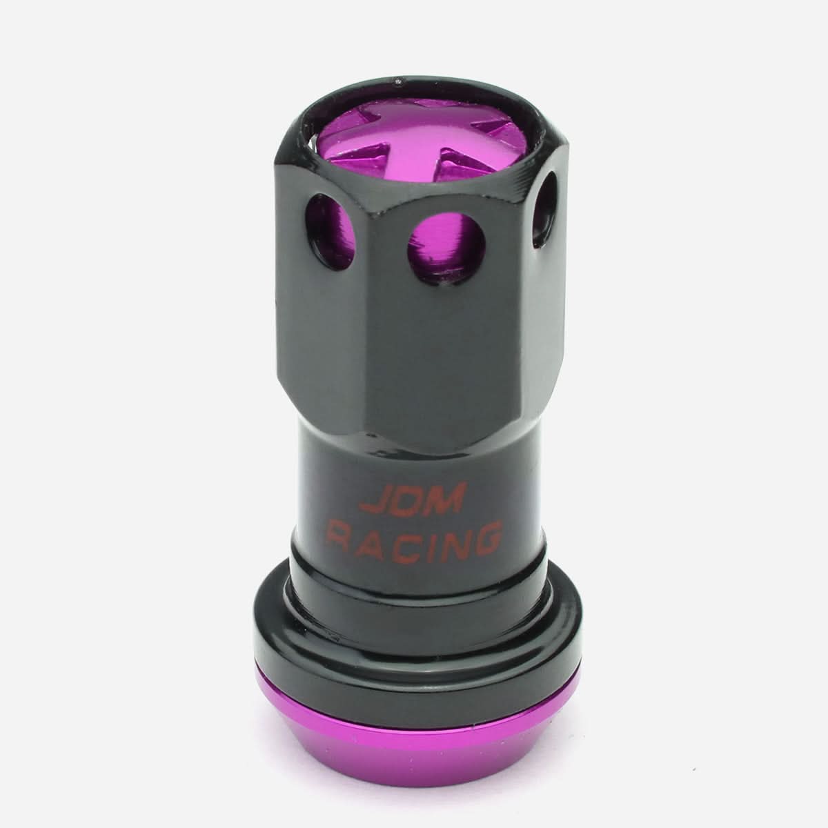 M12 x 1.5 Aluminum Lug Nuts 16pc + 4 Locks Black Purple