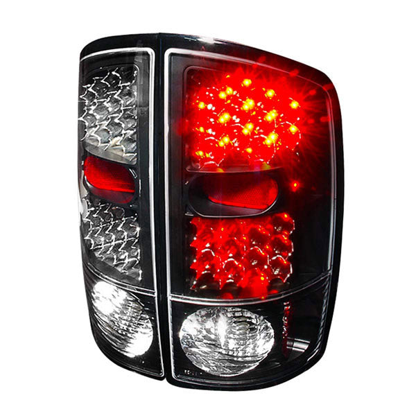Spec-D 02-06 Dodge Ram 1500 2500 3500 LED Tail Lights Black/Clear