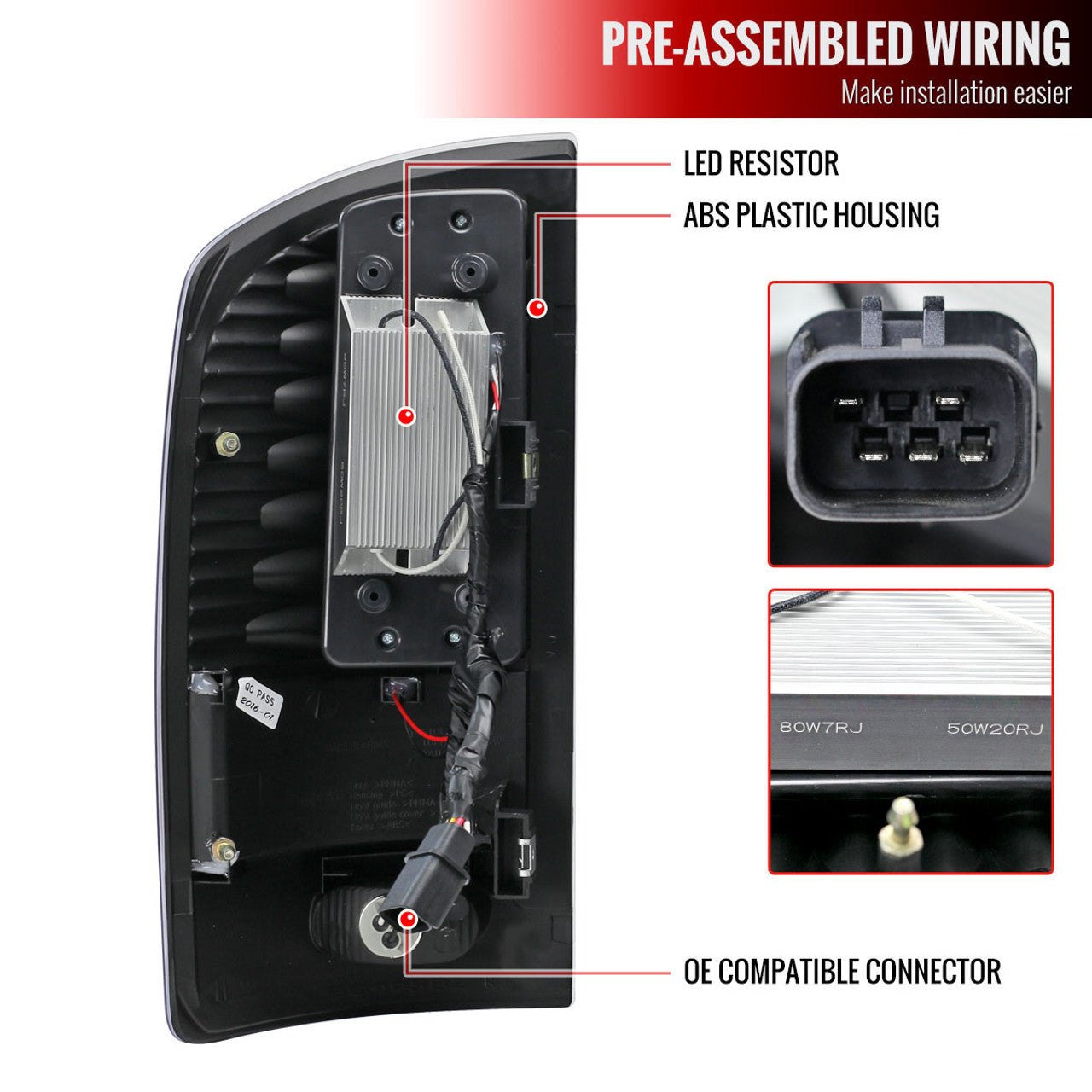 Spec-D 02-06 Dodge Ram 1500 2500 3500 Tail Lights LED V2 Smoked
