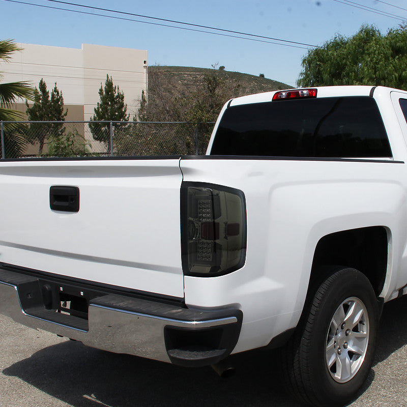 Spec-D 14-15 Chevrolet Silverado LED Tail Lights Smoked