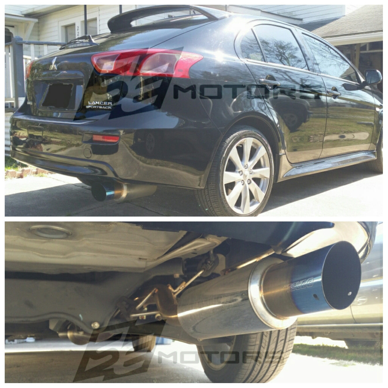 Tsudo 12-17 Lancer DE ES GT S2 Burnt Tip Axleback Exhaust
