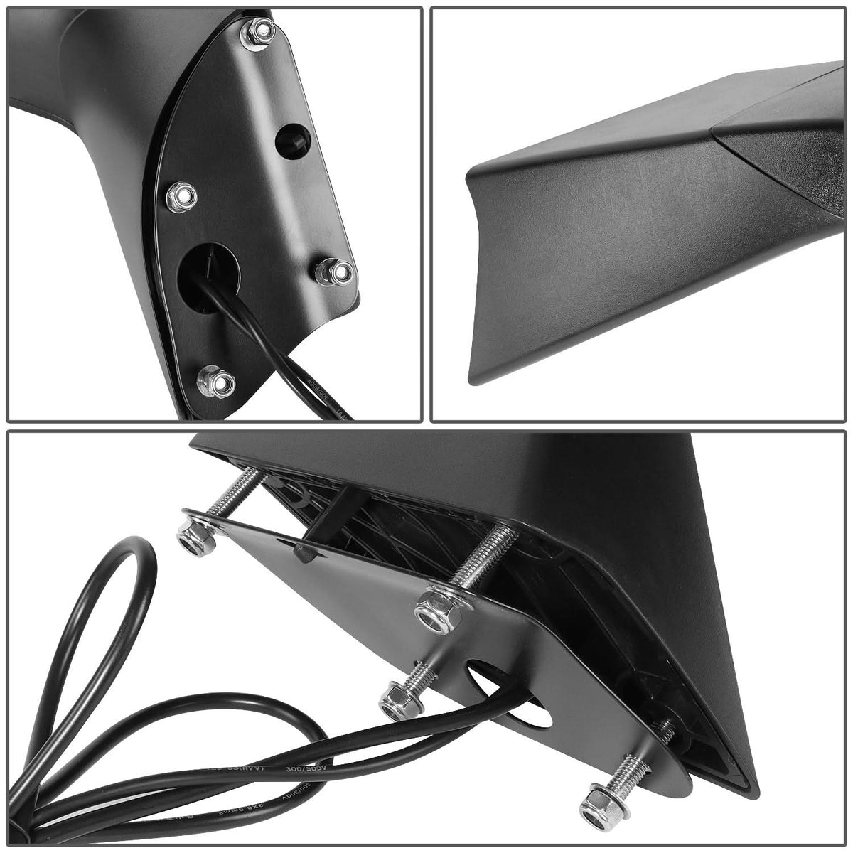 18-21 Volvo VNL Hood Mirror w/ Amber LED Turn Signals - Chrome