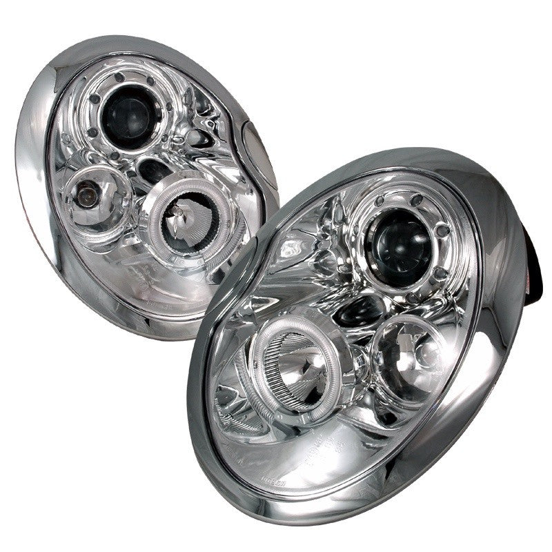 Spec-D 02-06 Mini Cooper Halo Projector Headlights Chrome
