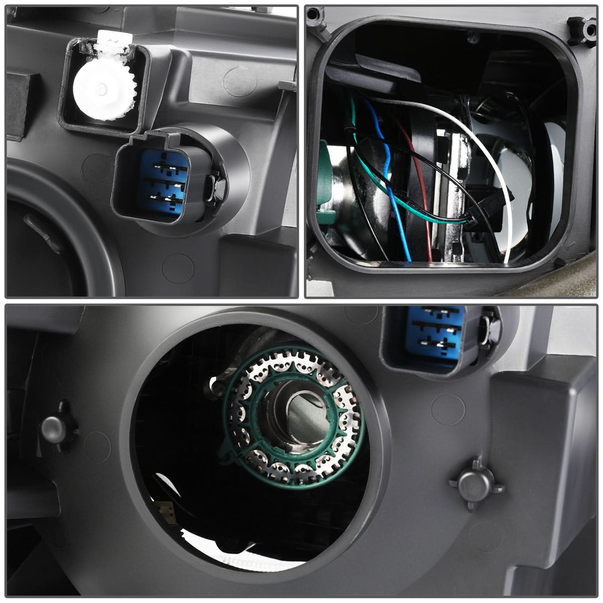 09-12 Ford Flex OE Style HID Headlights - Black Housing Left Side