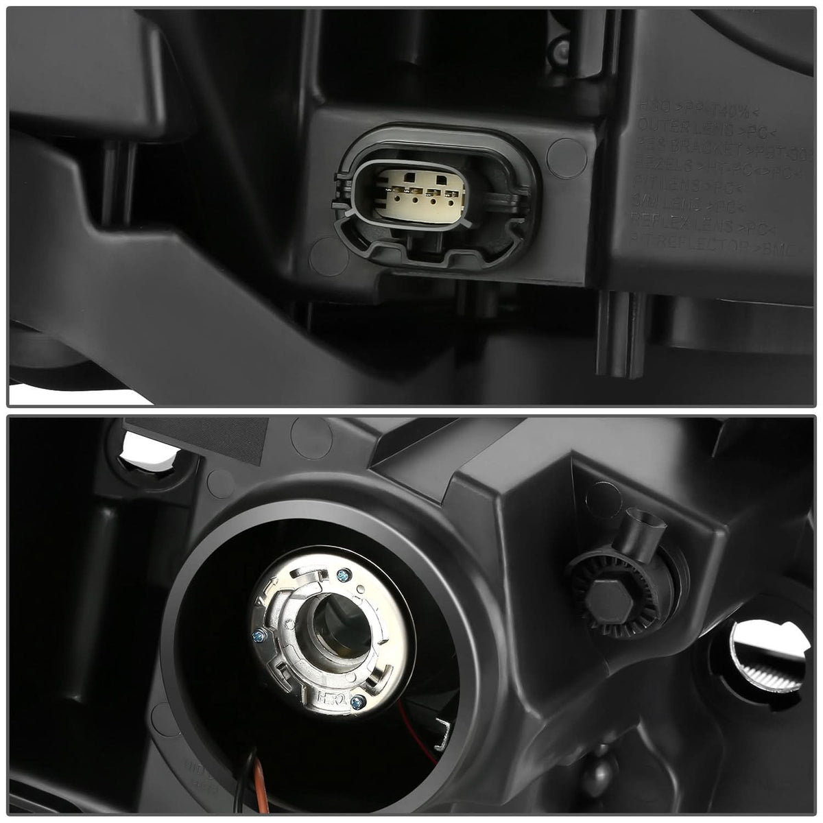 2013-2019 Ford Taurus OE Style Black Housing Headlights Set
