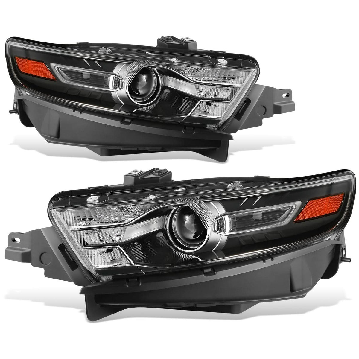 2013-2019 Ford Taurus OE Style Black Housing Headlights Set