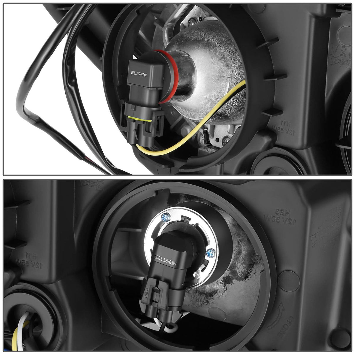 10-15 Chevrolet Equinox OE Style Projector Headlights - Chrome/Amber Left