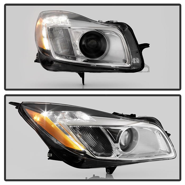 SPYDER Xtune Buick Regal 11-13 HID w/LED DRL Clear Ring Projector Headlights (PRO-JH-BREG11CR-HID-OE-R) 9952807
