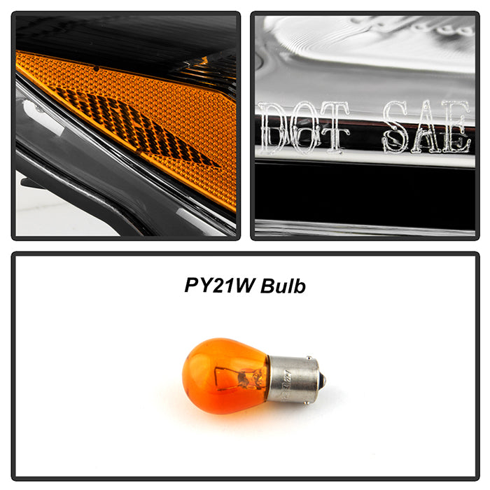 SPYDER Xtune Buick Regal 11-13 HID w/LED DRL Clear Ring Projector Headlights (PRO-JH-BREG11CR-HID-OE-R) 9952807