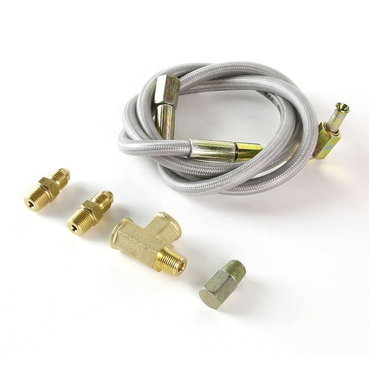 Type 1 Style Oil Feed Line Kit - 90 Degree Hose - 4AN