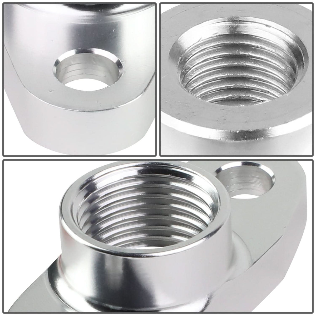 Oil Drain Line Flange Kit with Gasket and Bolts 10 AN Fitting