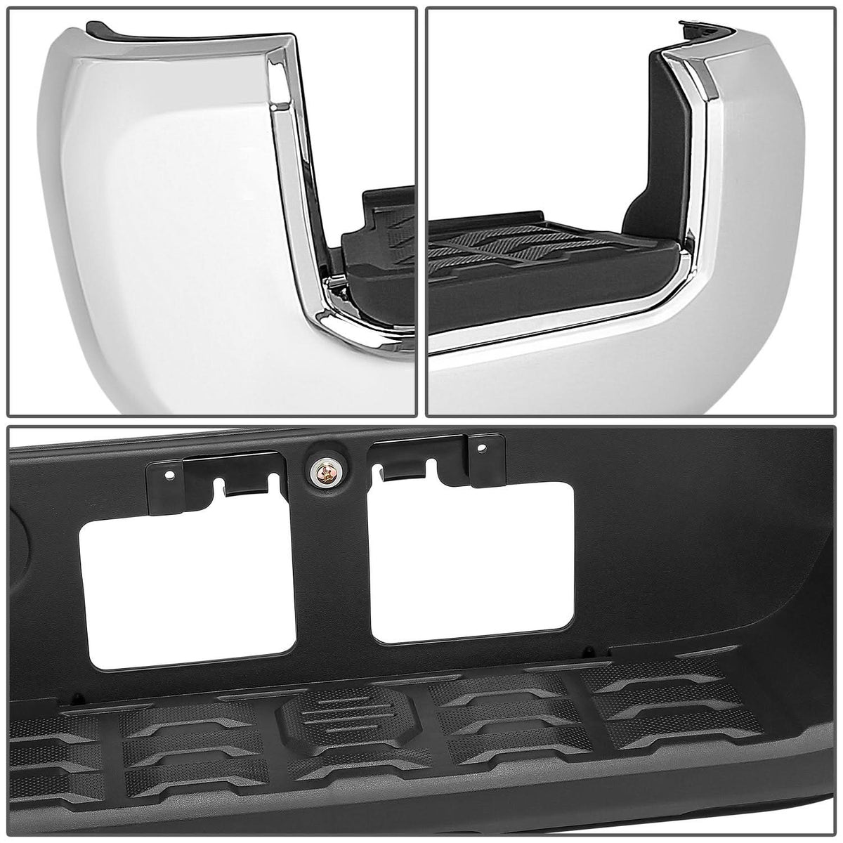 2016-2023 Toyota Tacoma Rear Bumper Without Sensor Hole Chrome