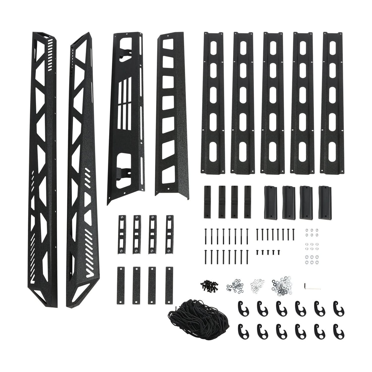 Universal 55x41 Roof Cargo Basket - Black Steel Construction