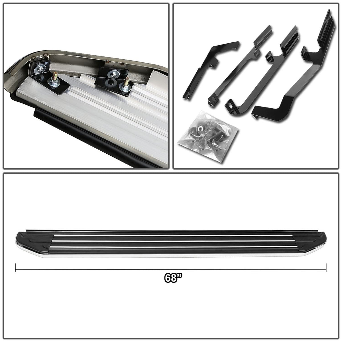 2013-2017 Hyundai Santa Fe 6" Running Boards Aluminum