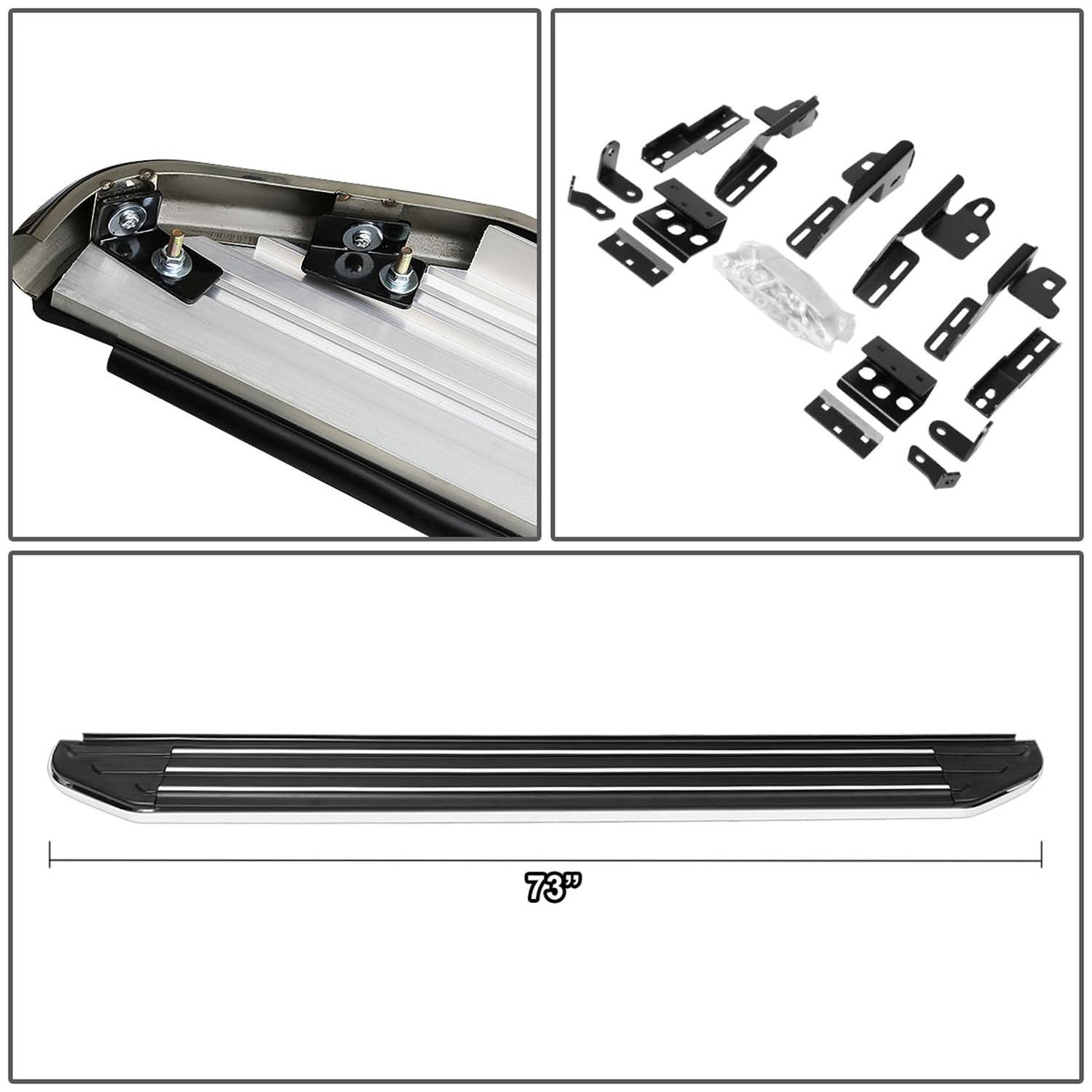 2011-2019 Ford Explorer 5.5" Aluminum Running Boards - Black