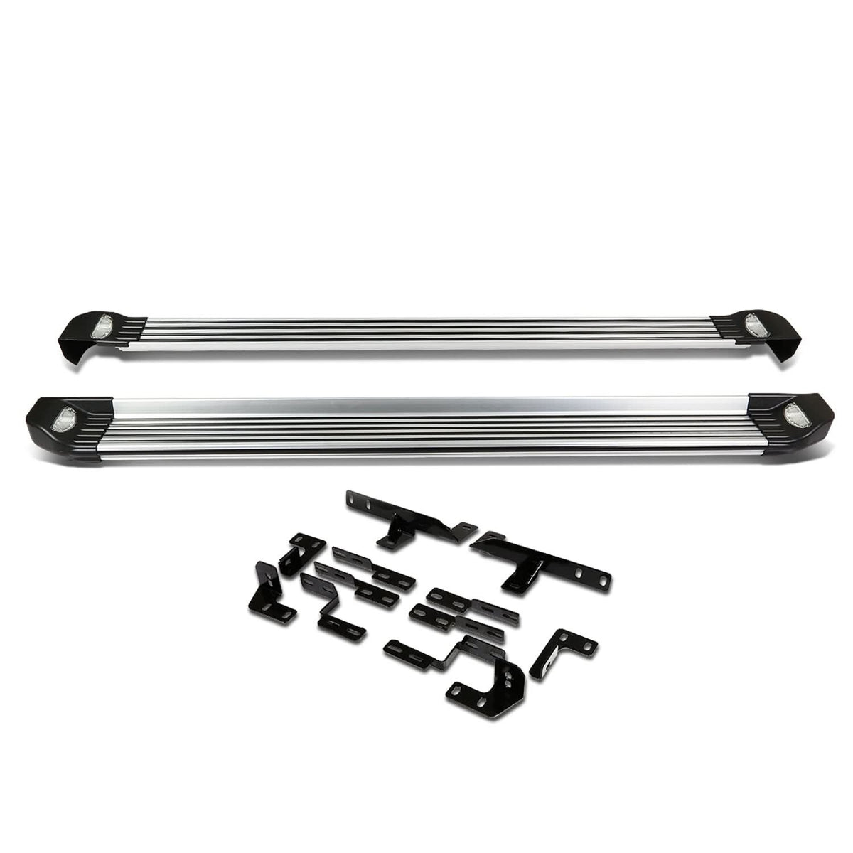 2008-2013 Toyota Highlander LED Running Boards Aluminum Black