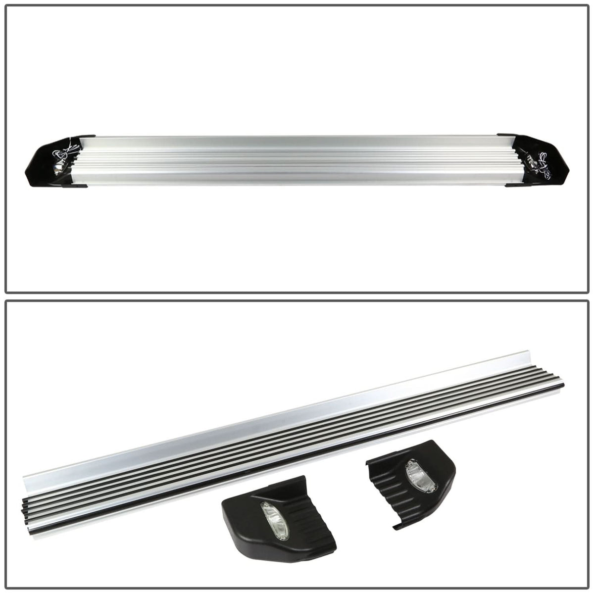 2008-2013 Toyota Highlander LED Running Boards Aluminum Black