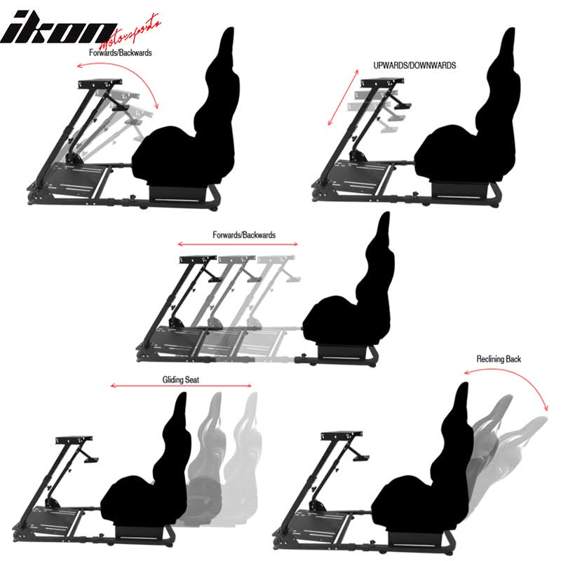 Black Gray Racing Steering Wheel Stand Logitech G29 Thrustmaster