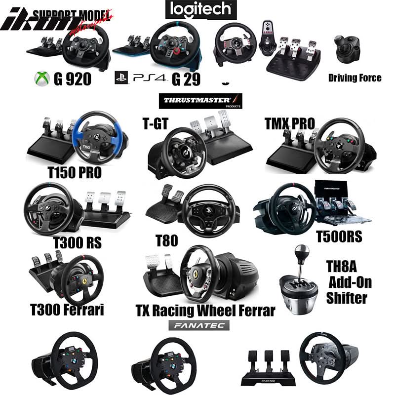 Black Racing Seat Steering Wheel Stand 20Logitech G29 Thrustmaster
