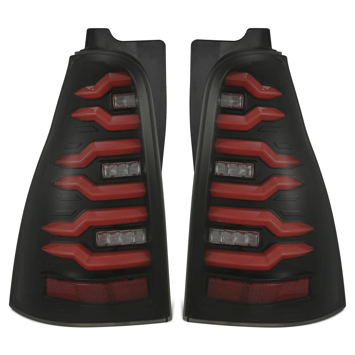 AlphaRex 03-09 Toyota 4Runner LUXX-Series LED Tail Lights Black Red