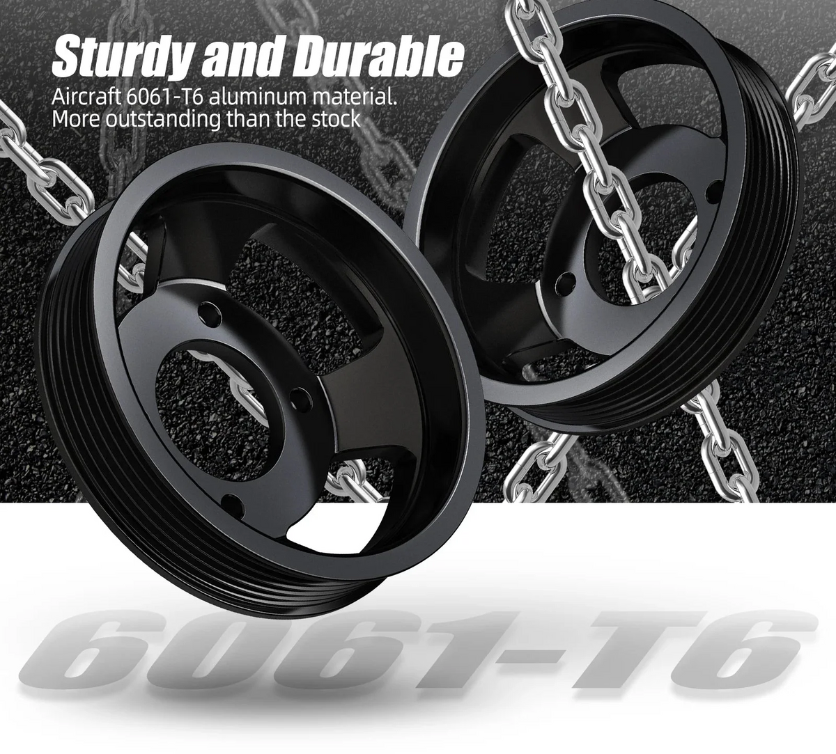 BMW M54 M52TU Aluminum Water Pump & Power Steering Pulley Kit – E46 E39 E38 X3 X5