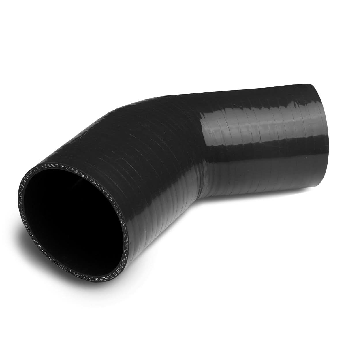 2.25" to 3.00" 45 Degree Silicone Reducer Hose - Black 3-Ply