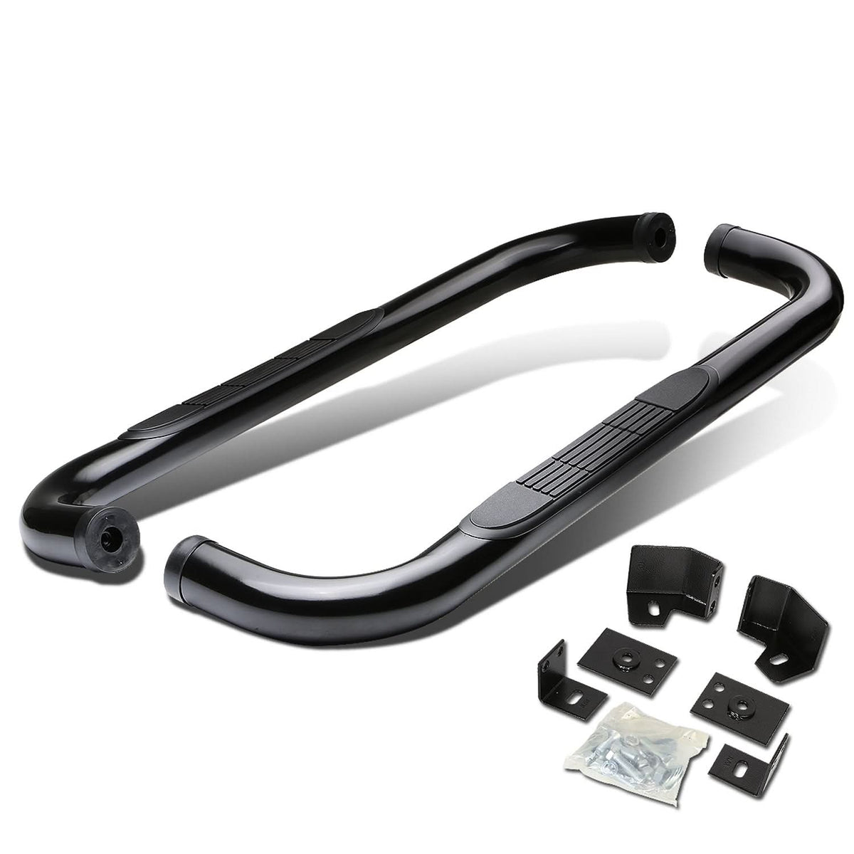 87-06 Jeep Wrangler 3" Round Nerf Bar Step Bar - Black