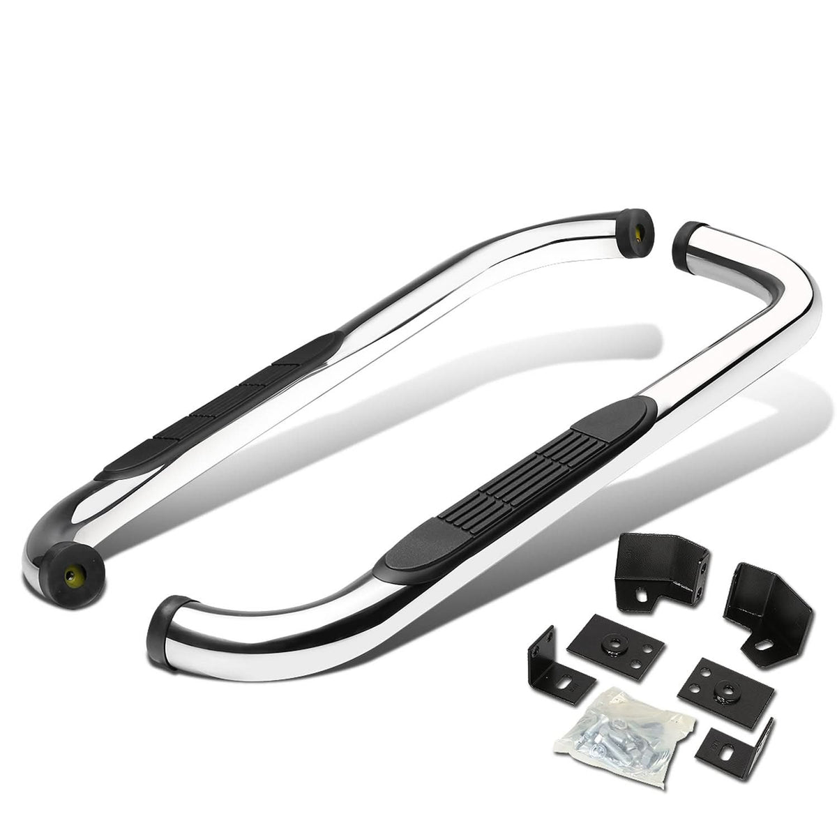 87-06 Jeep Wrangler 3" Round Nerf Bar Step Bar Chrome