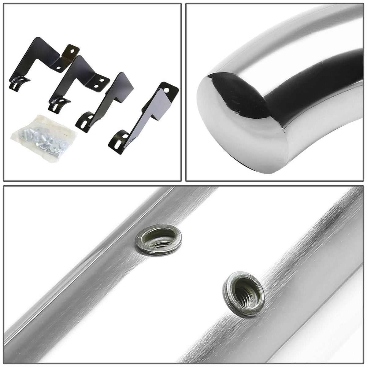 2005-2020 Toyota Tacoma 3" Round Nerf Bars - Chrome