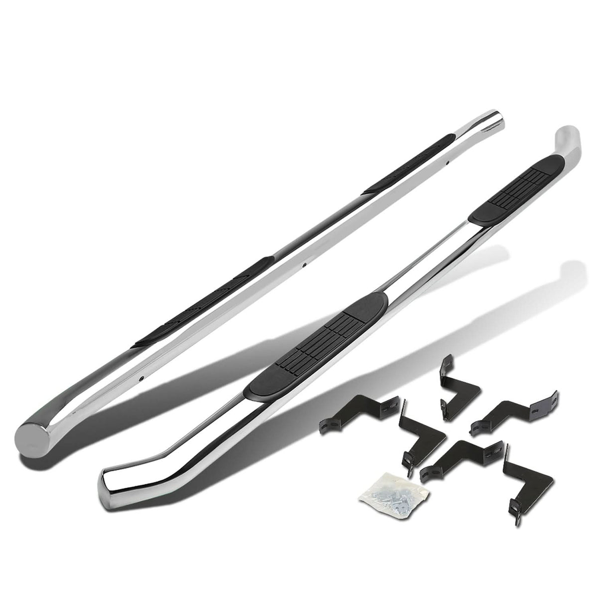 07-16 Toyota Tundra Crew Cab 3" Round Nerf Bars - Silver