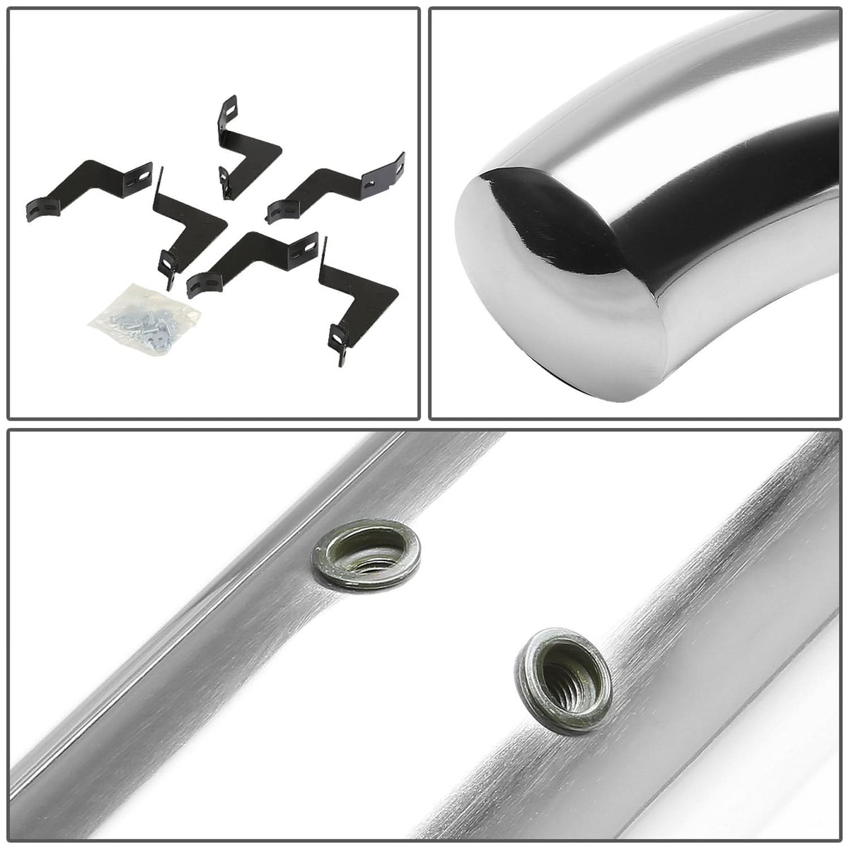 07-16 Toyota Tundra Crew Cab 3" Round Nerf Bars - Silver