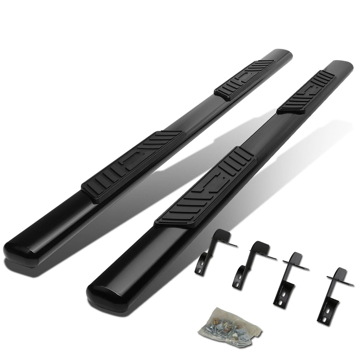 99-16 Ford F-250 F-350 F-450 F-550 5" Oval Nerf Bars Super Cab Black