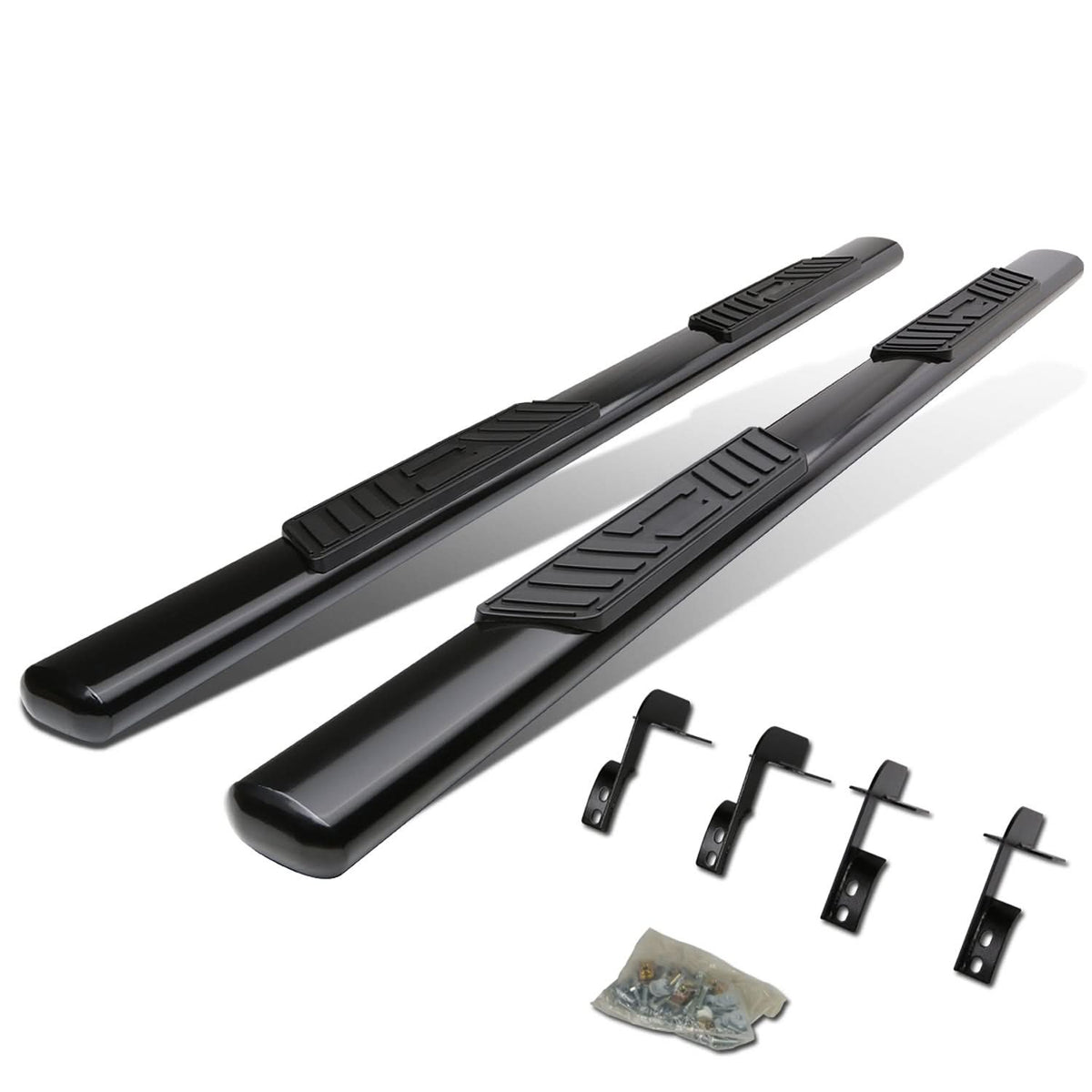 99-16 Ford F-250 F-350 F-450 F-550 5" Oval Nerf Bars Super Cab Black