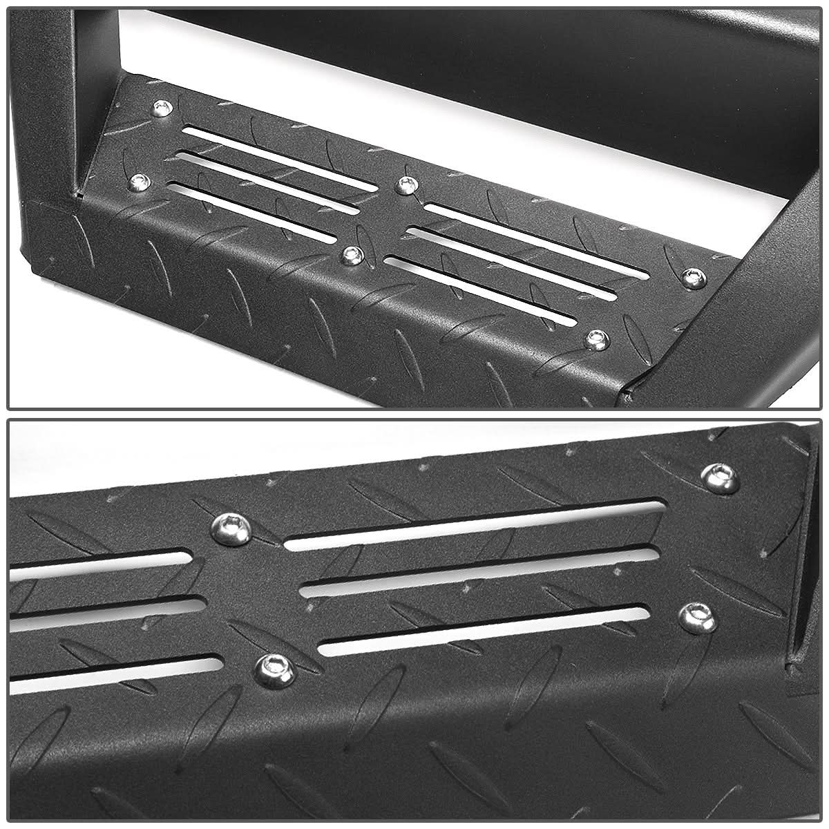09-17 Dodge Ram 1500 Quad Cab Step Down Nerf Bars - Black