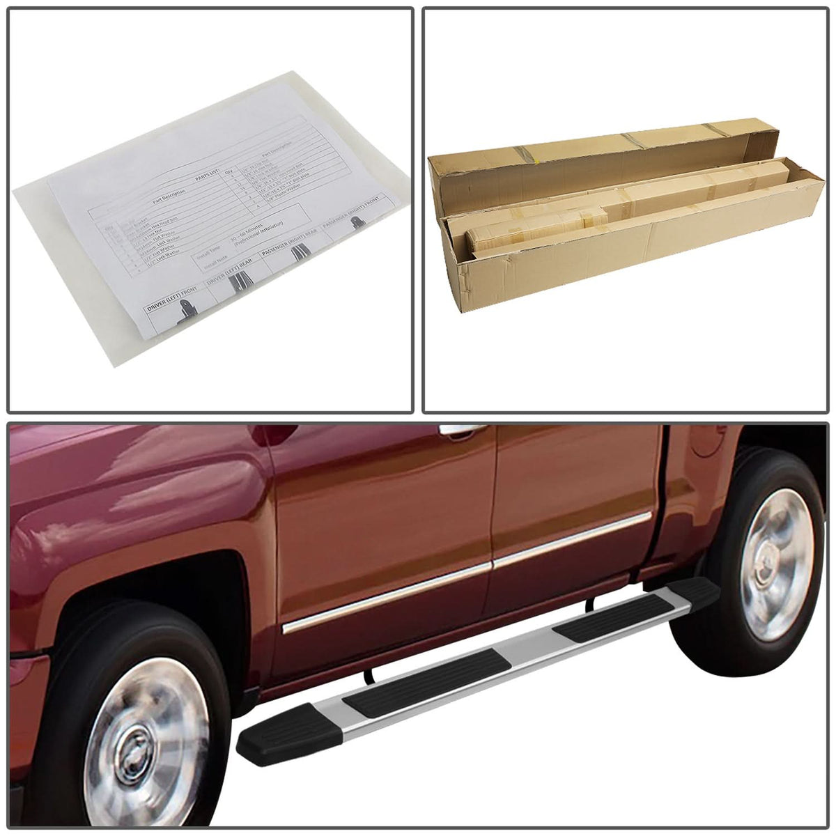09-20 Dodge Ram 5.25" Chrome/Black Nerf Bars - Crew Cab