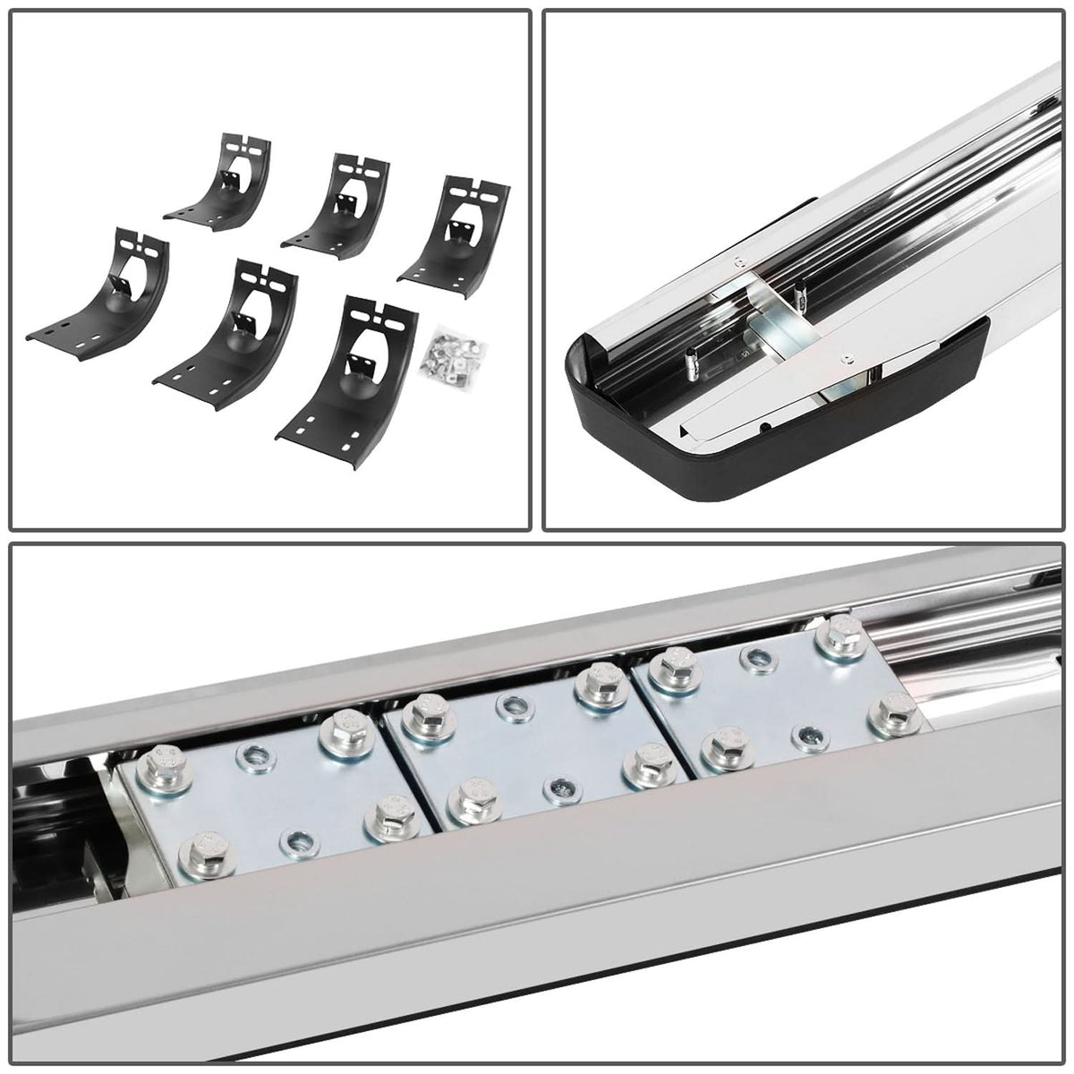 09-20 Dodge Ram 1500/2500/3500 Crew Cab 5.25" Nerf Bars Chrome/Black