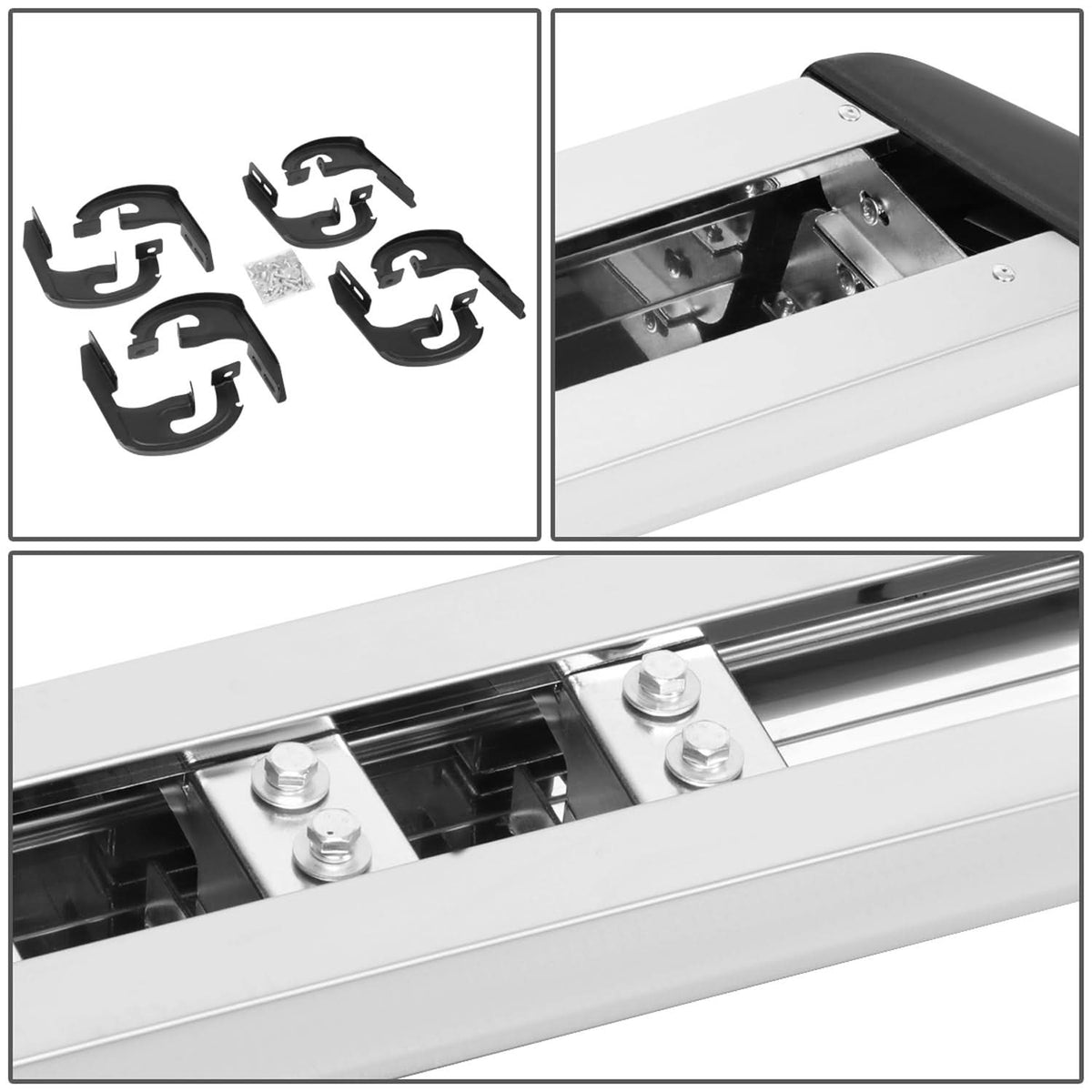 2004-2014 Ford F-150 Crew Cab 5.5" Nerf Bars w/ Honeycomb Step Pads