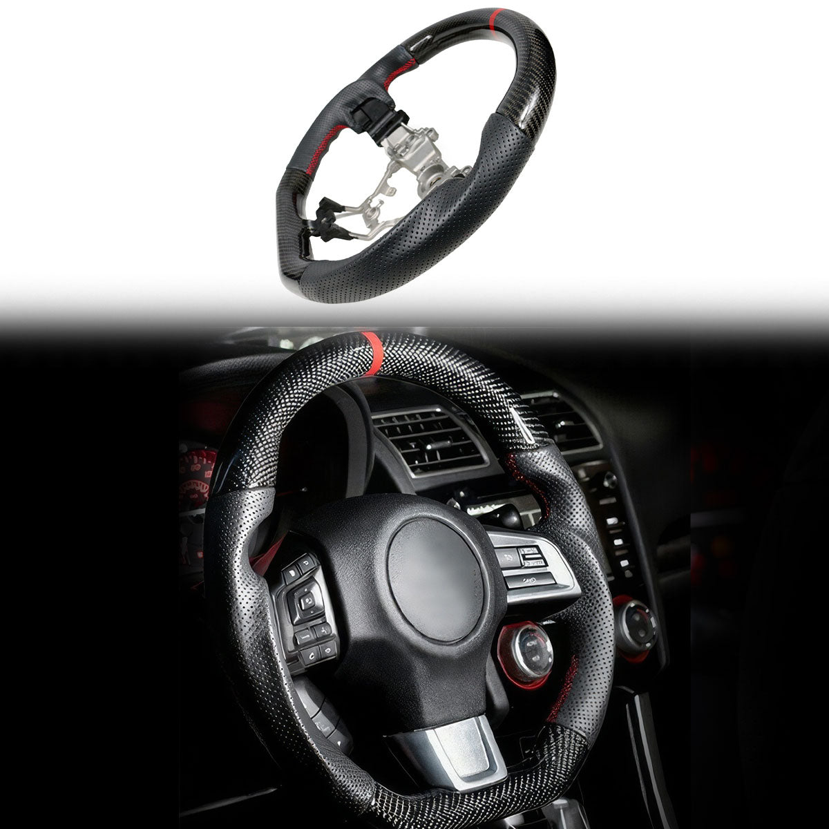 2015-2021 WRX & STI Steering Wheel Carbon Fiber