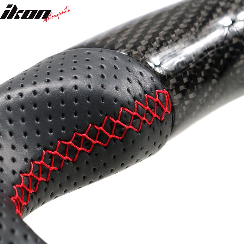 2015-2021Â WRX & STI CF Perforated Leather Red Stitch Steering Wheel