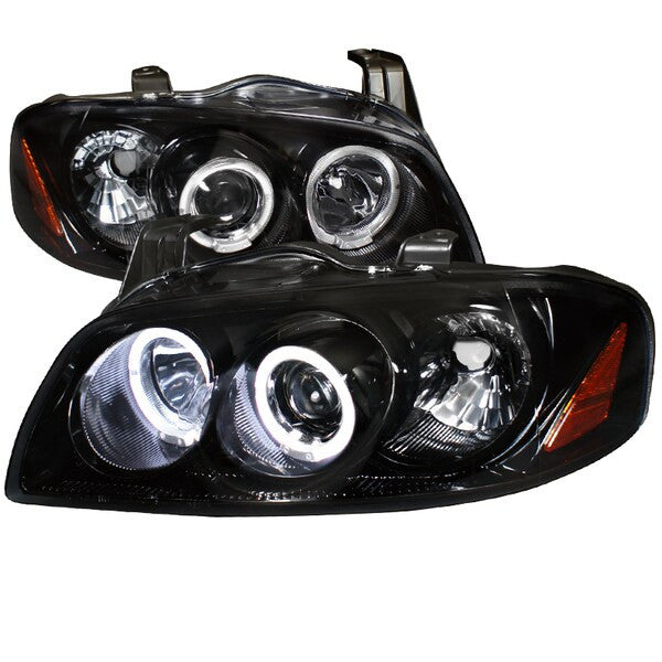 Spec-D 04-06 Nissan Sentra Headlights Halo Projector Smoked
