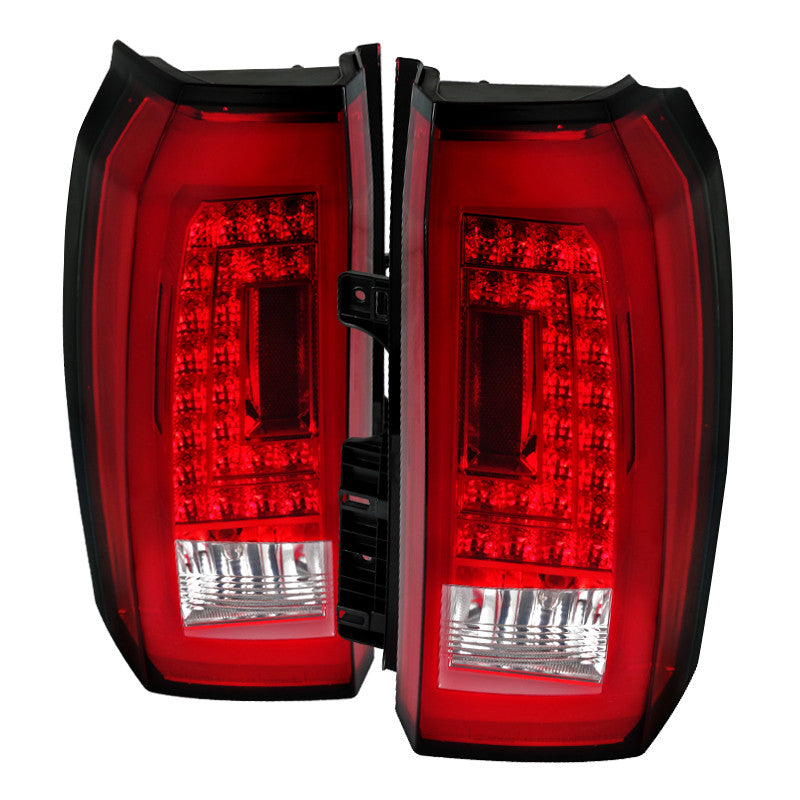 Spec-D 15-20 GMC Yukon Tail Lights LED Chrome/Red/Clear