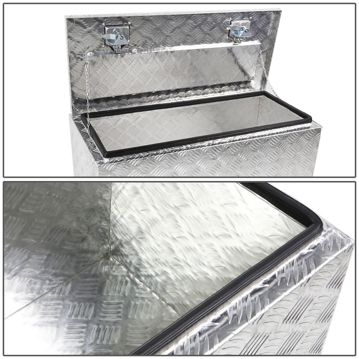Universal Truck Trailer Tool Box w/ Lock & Key Aluminum 42x18x17
