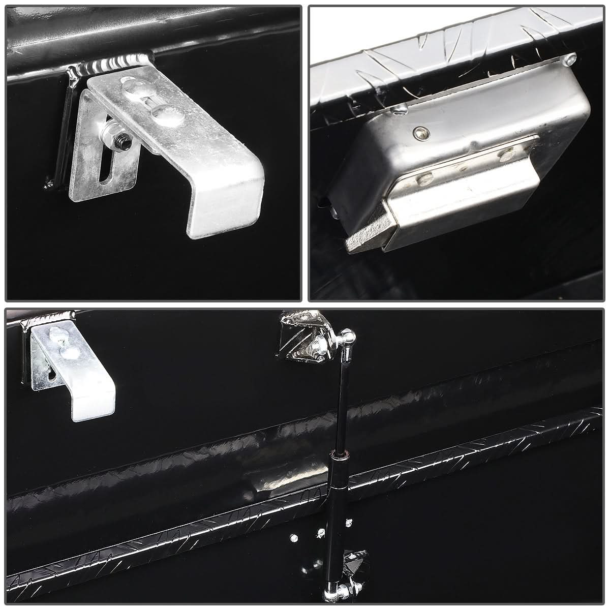 63" Black Aluminum Crossover Truck Tool Box with Lock