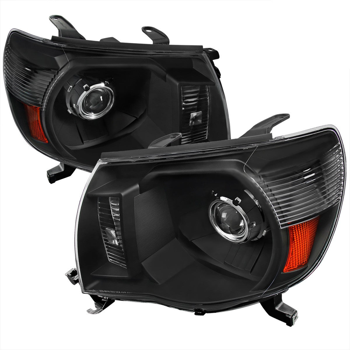 Spec-D 05-11 Toyota Tacoma Halo Projector Headlights Black/Clear