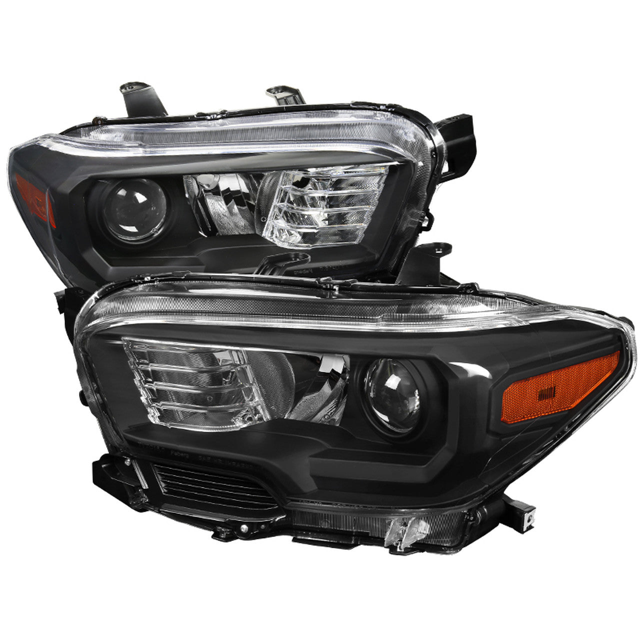 Spec-D 16-22 Toyota Tacoma Projector Headlights Black