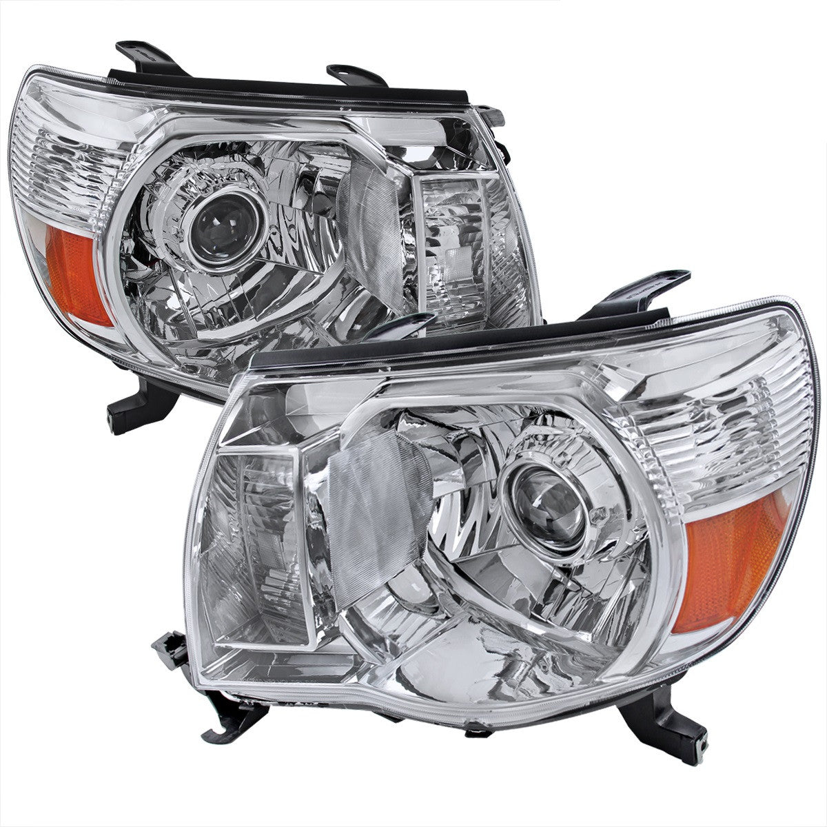 Spec-D 05-11 Toyota Tacoma Retro Projector Headlights Chrome